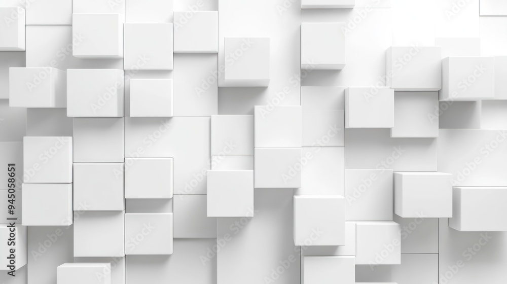 Abstract White Cube Pattern Abstract White Cube Pattern