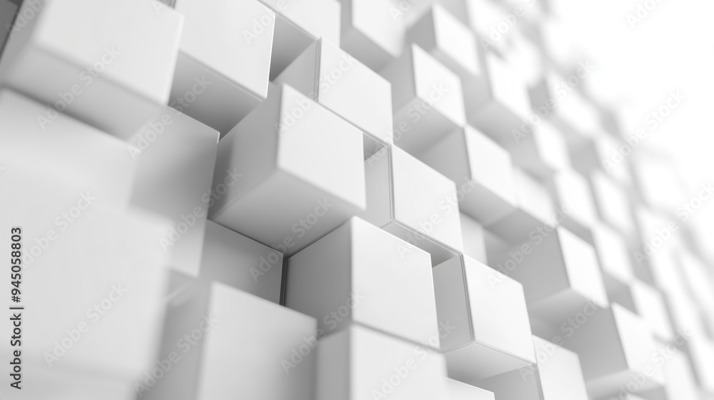 Abstract White Cube Pattern Abstract White Cube Pattern