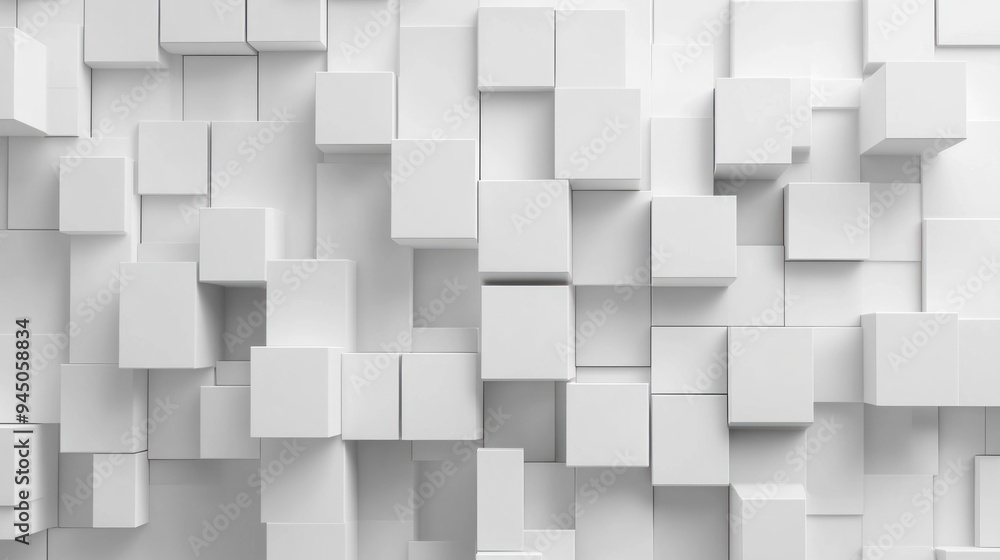 Abstract White Cube Wall Abstract White Cube Wall