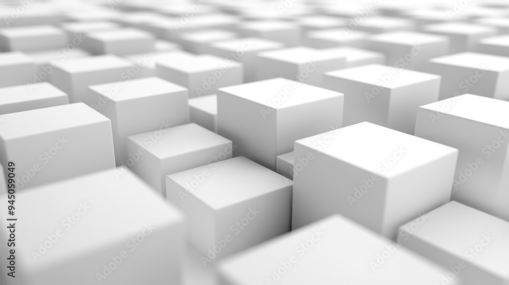 Abstract White Cube Pattern Abstract White Cube Pattern