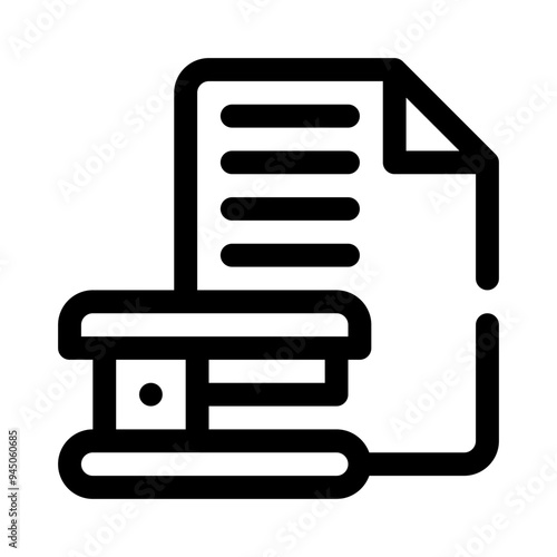 stapler line icon