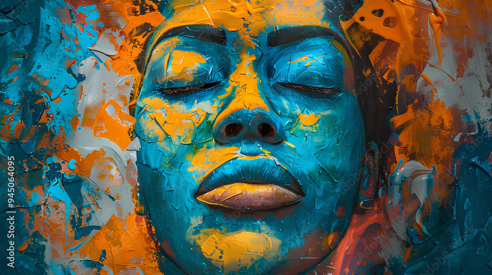 abstract image with the shape of a human face abstract image with the shape of a human face