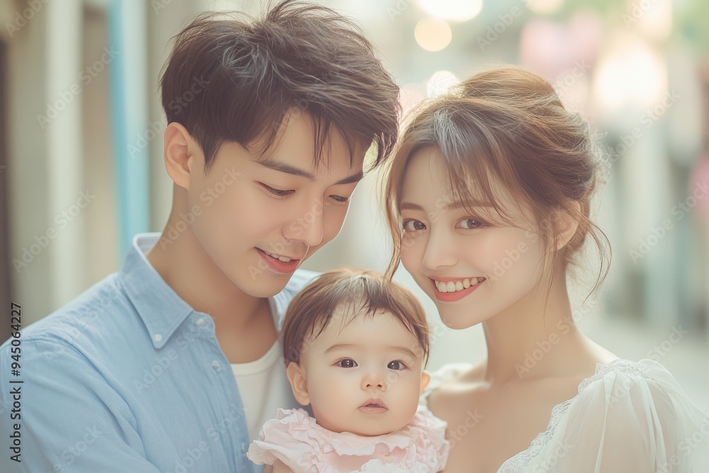 Young family with a baby sharing a tender moment in a bright airy home capturing the love joy and warmth of family life in a peaceful and nurturing environment Young family with a baby sharing a tender moment in a bright airy home capturing the love joy and warmth of family life in a peaceful and nurturing environment