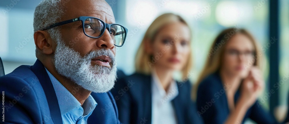 Fototapeta premium Business Professionals in a Modern Corporate Meeting