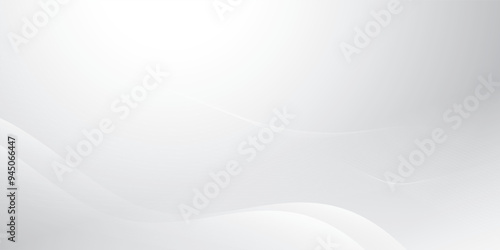 Abstract white and gray color, modern design stripes background with curve lines, wavy pattern. Vector illustration.