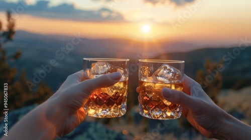 Cheers to Sunset with a View