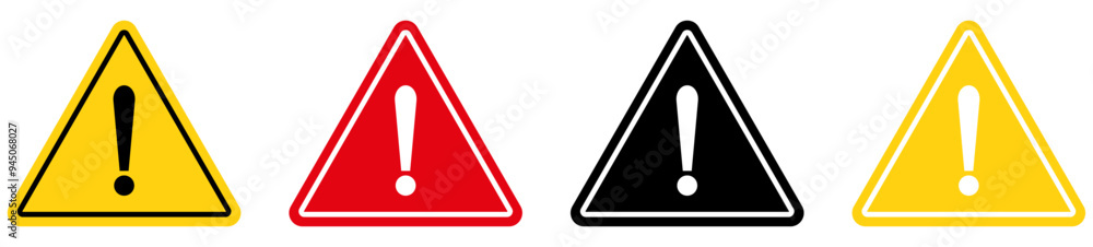 Warning triangle icons Warning triangle icons