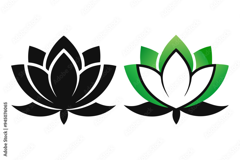 Minimalist Lotus Flower Clipart with Graceful Petals and Calm Aura Minimalist Lotus Flower Clipart with Graceful Petals and Calm Aura