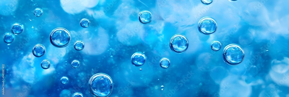 Abstract Blue water bubbles background Abstract Blue water bubbles background