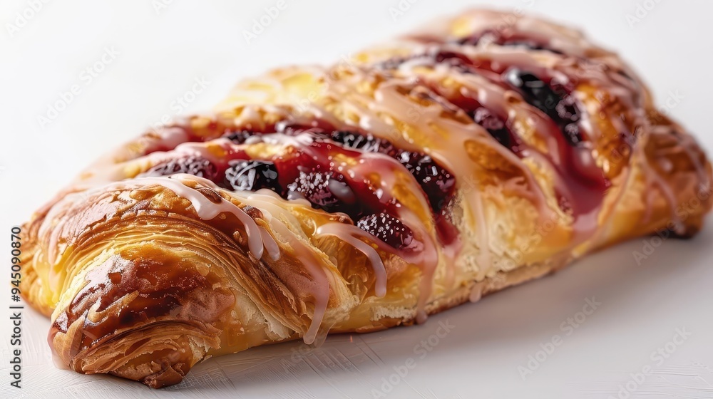 Delicious flaky pastry with a sweet berry filling and icing glaze, perfect for dessert or breakfast. Delicious flaky pastry with a sweet berry filling and icing glaze, perfect for dessert or breakfast.