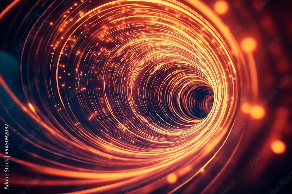 Abstract Light Trails Creating a Circular Time Representation in a Digital Environment Abstract Light Trails Creating a Circular Time Representation in a Digital Environment