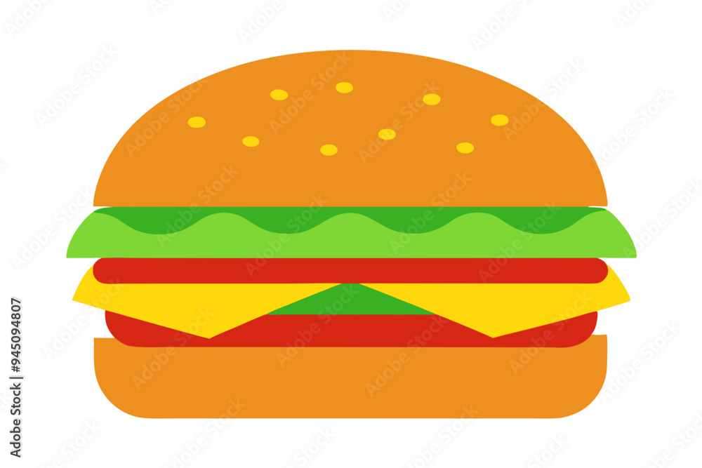 Modern Burger Vector Design for Digital and Print Use Modern Burger Vector Design for Digital and Print Use