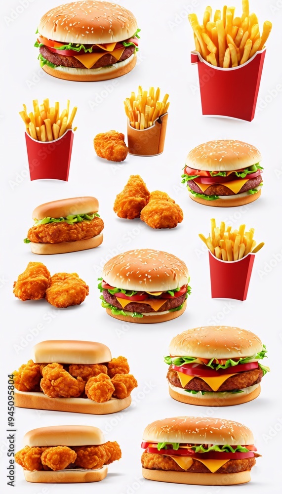 fast food set fast food set