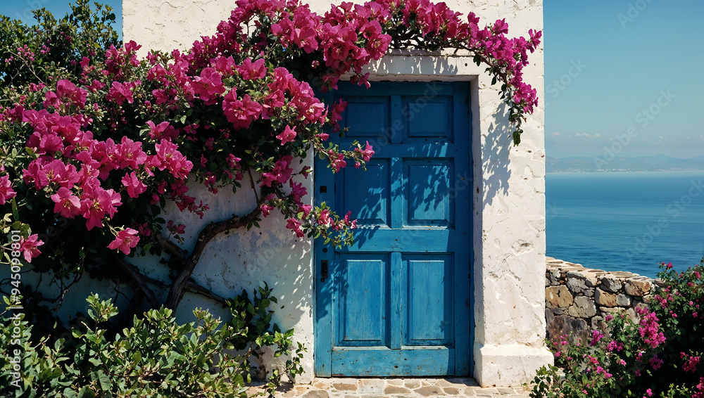 old house with flowers