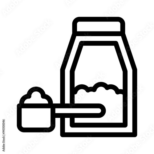 washing powder line icon