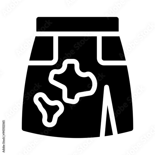 dirty laundry glyph icon
