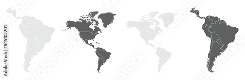 North and South America map United States, Canada ,Mexico ,Guatemala ,Belize ,Honduras ,El Salvador ,Nicaragua ,Costa Rica ,Panama,Argentina ,Bolivia ,Brazil ,Chile ,Colombia ,Ecuador ,Guyana.