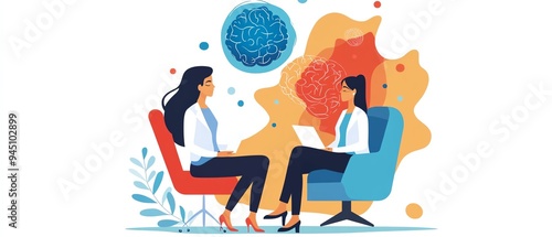 Psychologist delivering mental therapy care, counseling anxiety patient, mental health support and therapeutic guidance