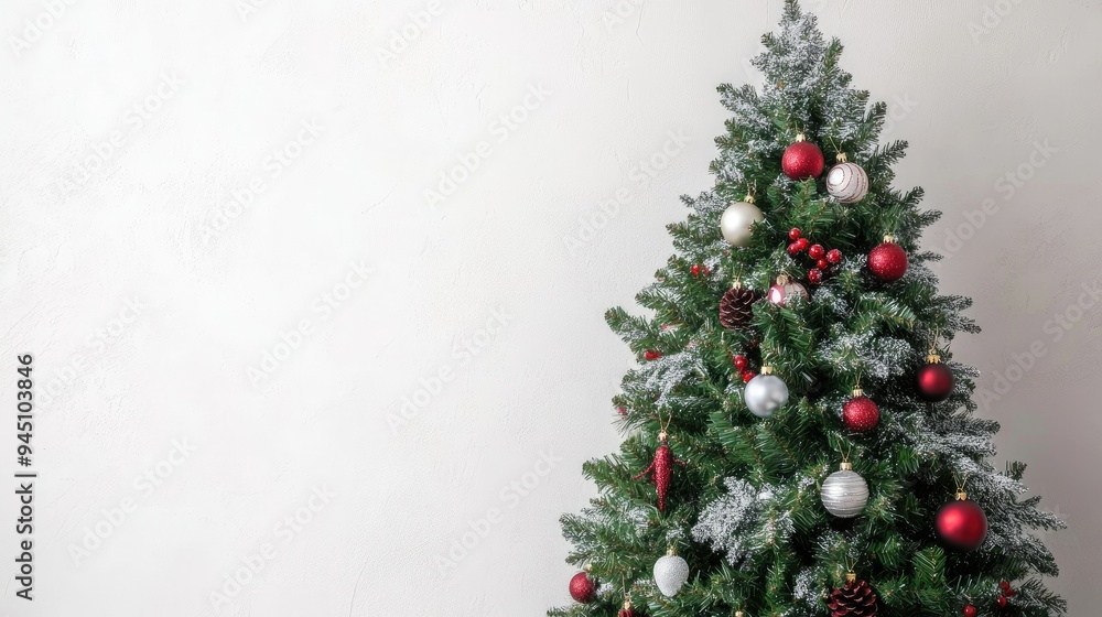Christmas Tree with Decorations. Copy Space Christmas Tree with Decorations. Copy Space
