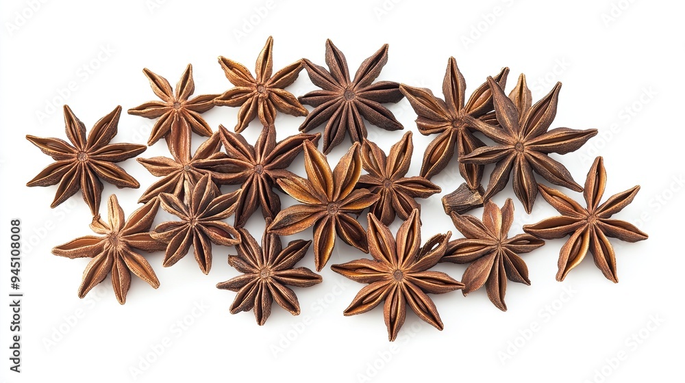 A Collection of Dried Star Anise Pods A Collection of Dried Star Anise Pods