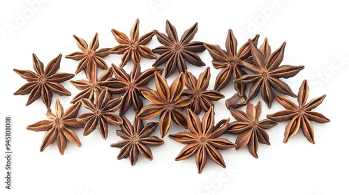 A Collection of Dried Star Anise Pods