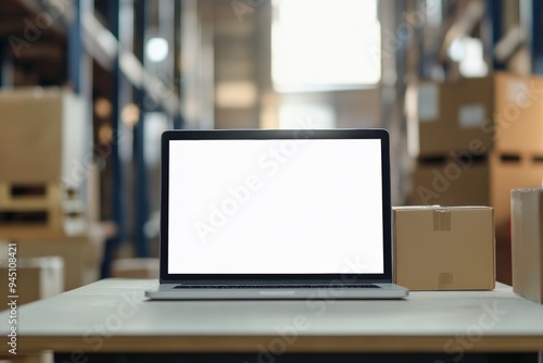 Online ecommerce store mockup, dropshipping business website concept. 