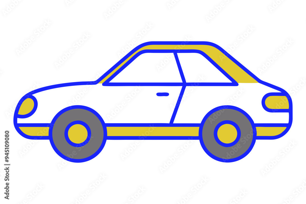 Modern Car Drawing Vector Art: Perfect for Any Design Modern Car Drawing Vector Art: Perfect for Any Design