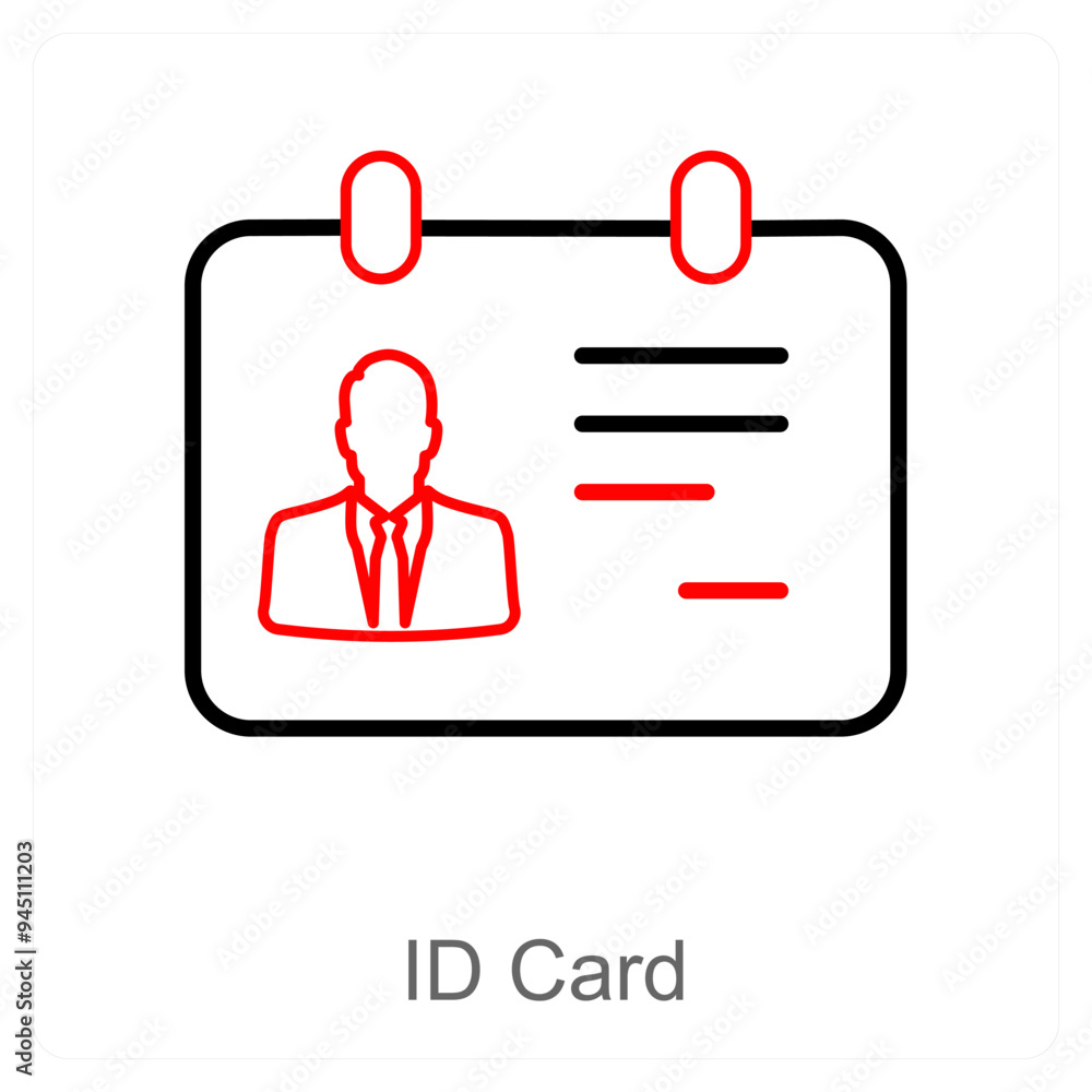 Id Card and proof icon concept Id Card and proof icon concept