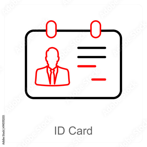 Id Card and proof icon concept