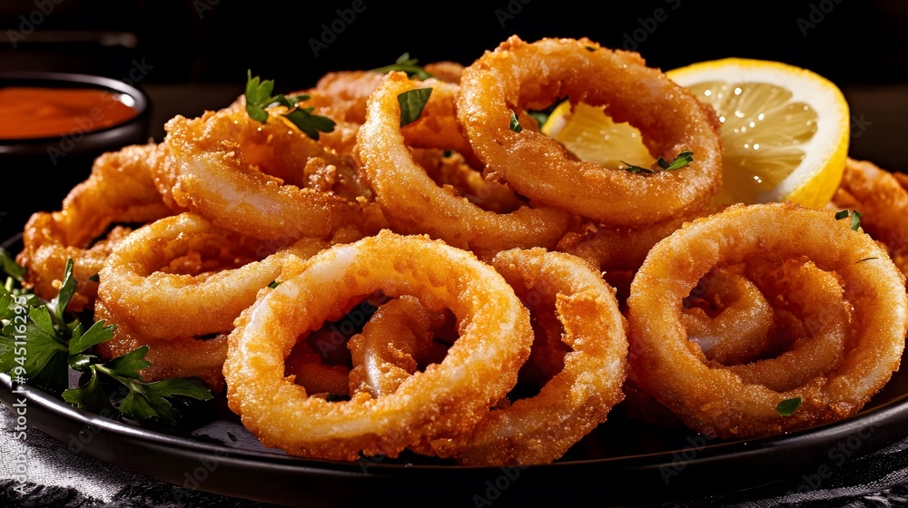 Hispanic Tradition: Sun-Kissed Crispy Calamari with Citrus Accents for Heritage Month Hispanic Tradition: Sun-Kissed Crispy Calamari with Citrus Accents for Heritage Month