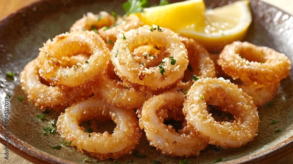 Hispanic Tradition: Sun-Kissed Crispy Calamari with Citrus Accents for Heritage Month Hispanic Tradition: Sun-Kissed Crispy Calamari with Citrus Accents for Heritage Month