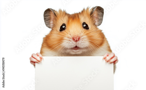 hamster holding white paper generated by AI