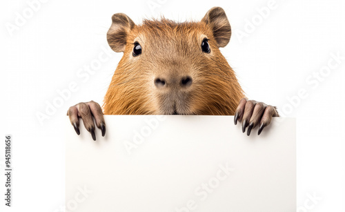 capybara holding paper generated by AI




