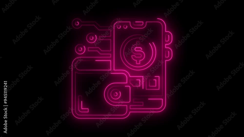 Neon Mobile Wallet with Digital Dollar Icon: Glowing Financial Technology, Futuristic Fintech, Cyber Wallet and Mobile Banking, AI-Powered Digital Finance in Green Neon, Secure Online Transactions, Neon Mobile Wallet with Digital Dollar Icon: Glowing Financial Technology, Futuristic Fintech, Cyber Wallet and Mobile Banking, AI-Powered Digital Finance in Green Neon, Secure Online Transactions,