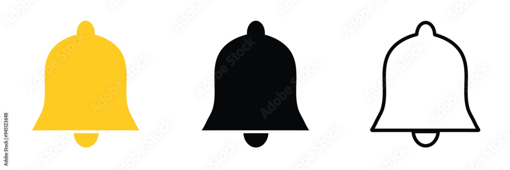 Notification bell icon. Alarm symbol. Incoming inbox message. Ringing bells. Alarm clock and smartphone application alert. Social media element. New message symbol flat style - stock vector. Notification bell icon. Alarm symbol. Incoming inbox message. Ringing bells. Alarm clock and smartphone application alert. Social media element. New message symbol flat style - stock vector.