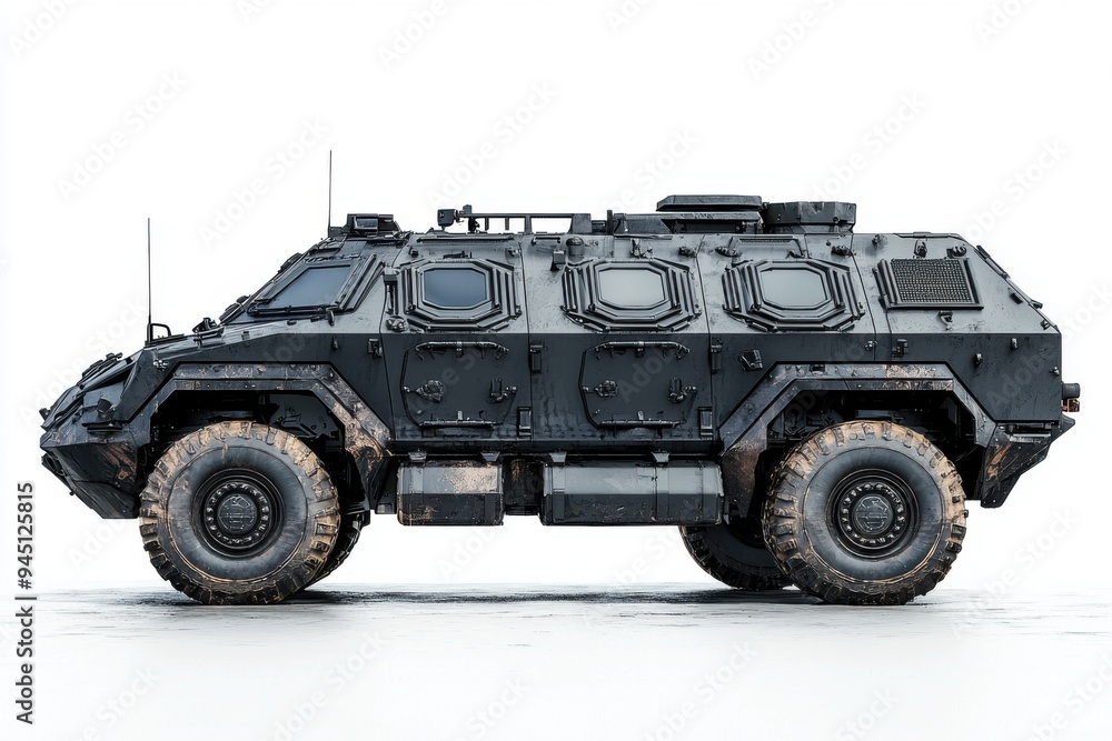 Armored Personnel Carrier (APC) Side View. Armored Personnel Carrier (APC) Side View.