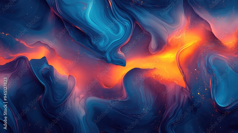 Vivid abstract background featuring bold midnight tones and warm pastel orange highlights. Vivid abstract background featuring bold midnight tones and warm pastel orange highlights.