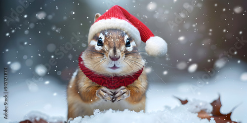 A Festive Hat And Sweater Enjoying The Snow