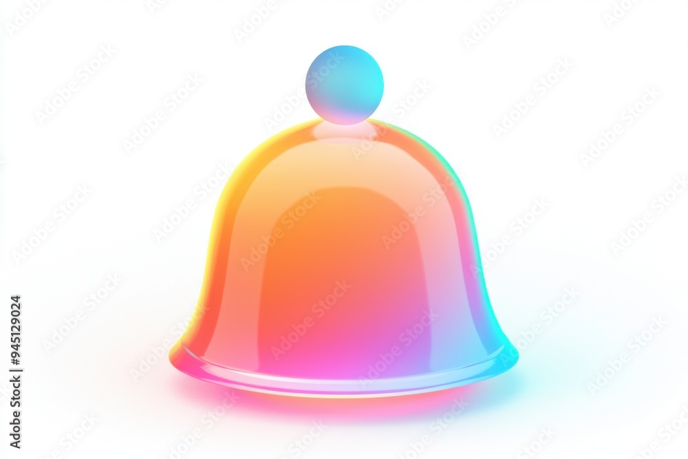 Fototapeta premium Holographic Bell Icon.