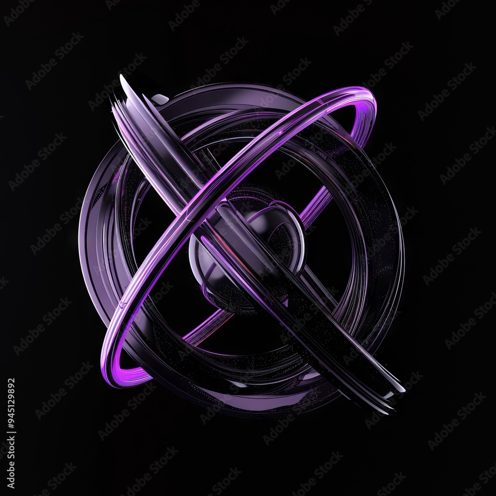Futuristic Abstract Orbital Structure with Purple Glow
Futuristic Abstract Orbital Structure with Purple Glow