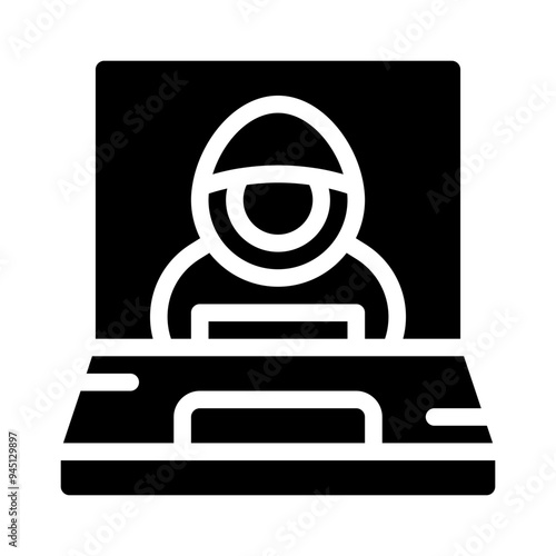 hacker glyph icon