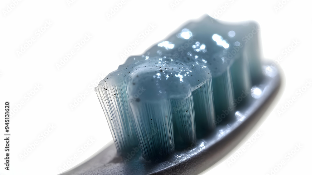 Toothbrush with Toothpaste Close Up Macro Photography Toothbrush with Toothpaste Close Up Macro Photography