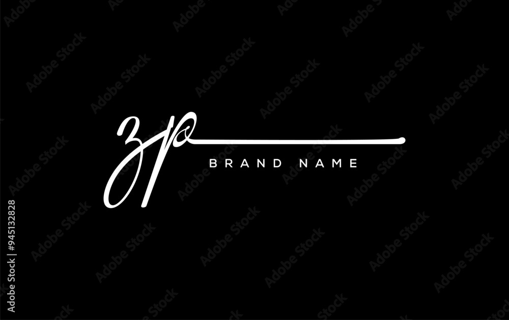 ZP letter beauty handwriting vector logo. ZP letter beauty handwriting vector logo.