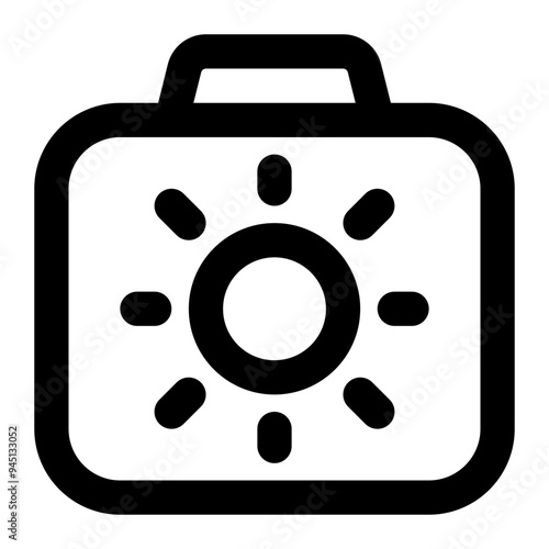 brightness, lighting, sharpness, camera, photography outline icon