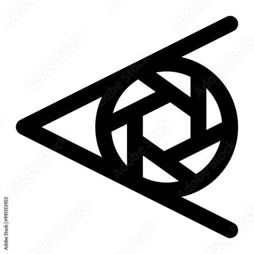 focal length, lens, angle, camera, photography outline icon