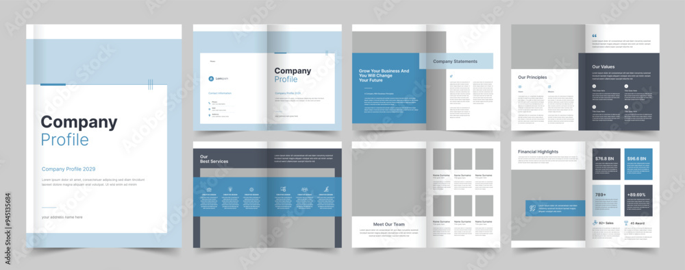 Company Profile Layout, Annual Report, Business Template Company Profile Layout, Annual Report, Business Template