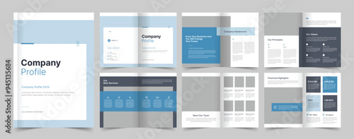 Company Profile Layout, Annual Report, Business Template
