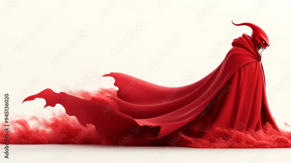 Red Devil with Cape and Smoke Effect Red Devil with Cape and Smoke Effect