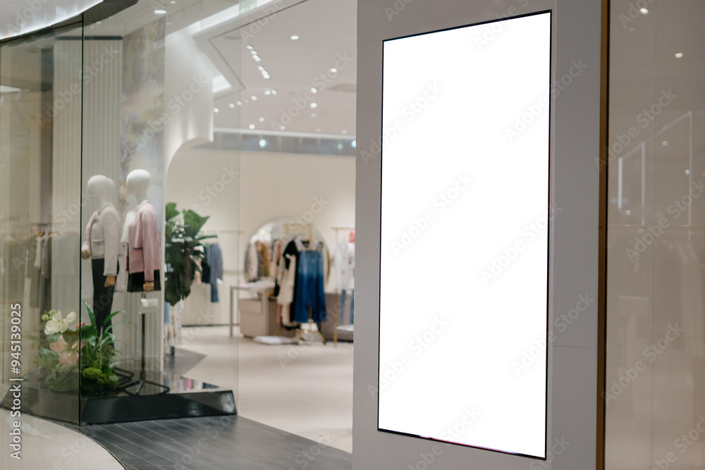 blank frame with clothes store