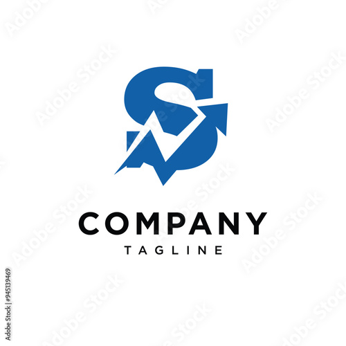 Letter S Finance Logo icon vector